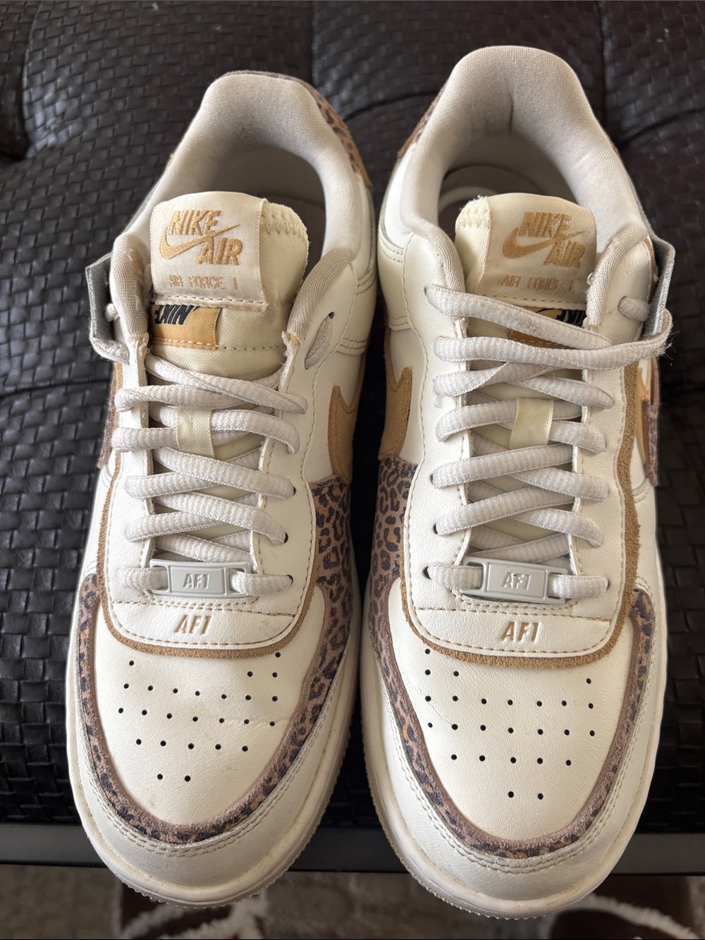 Nike Air Force 1 Low Men’s Sneakers - Cream & Brown Leopard